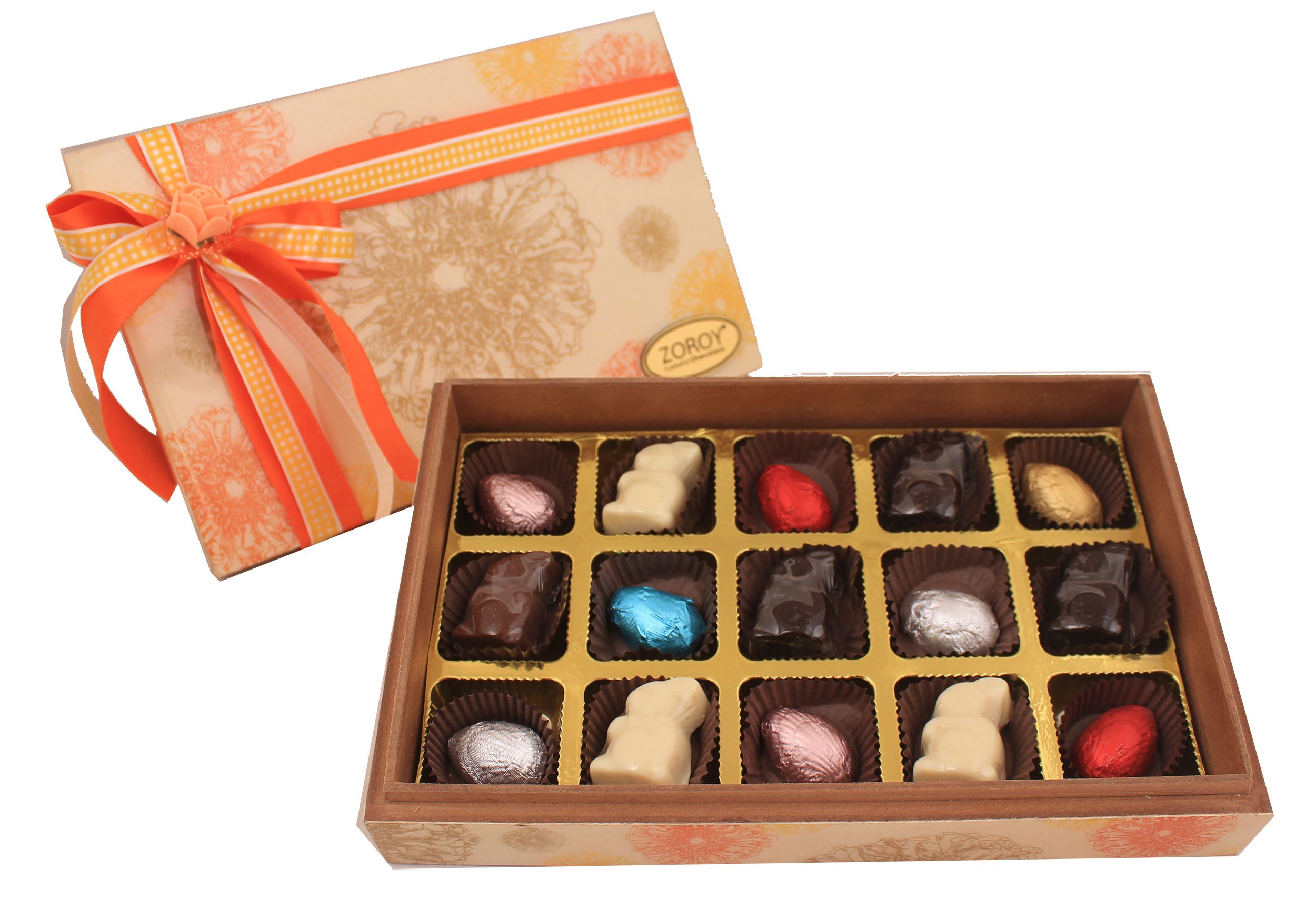 Zoroy Luxury Chocolate Wooden Printed Box Chocolate Box Easter