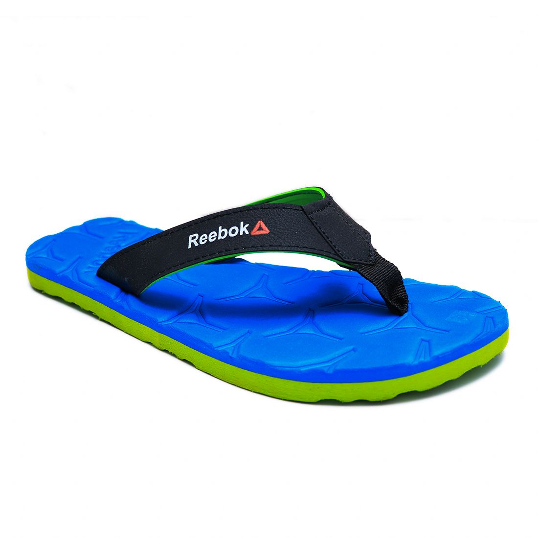reebok slippers blue