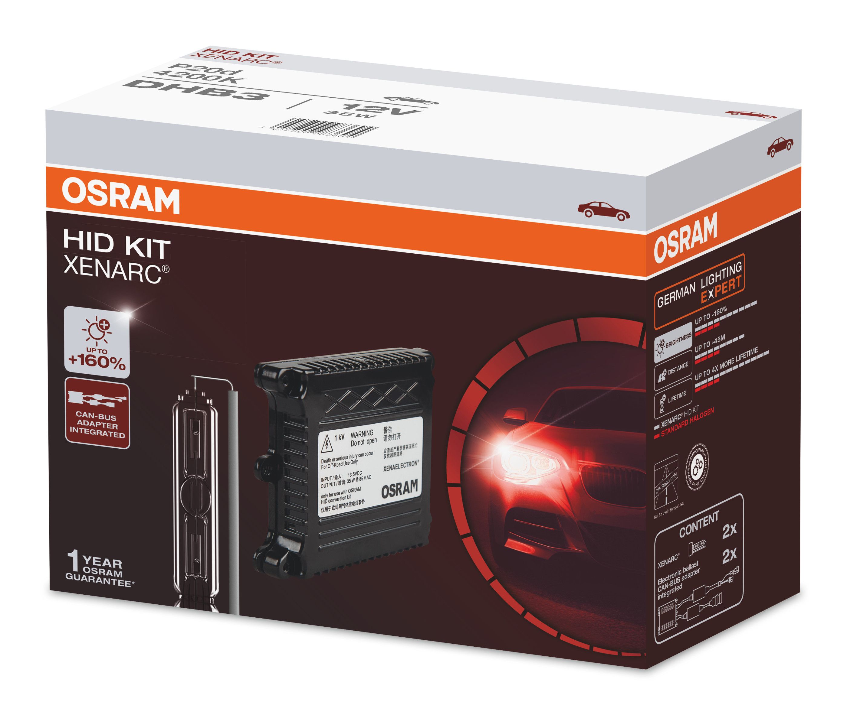 OSRAM DHB3 XENON 4200K ECO HID Conversation Kit 2 Headlight Bulb (12V;35W) Buy OSRAM DHB3 XENON