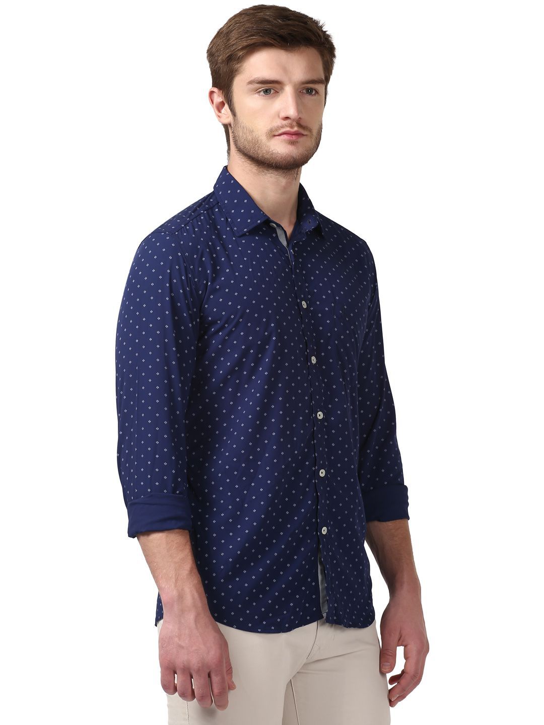 Parx Blue Slim Fit Shirt - Buy Parx Blue Slim Fit Shirt Online at Best ...