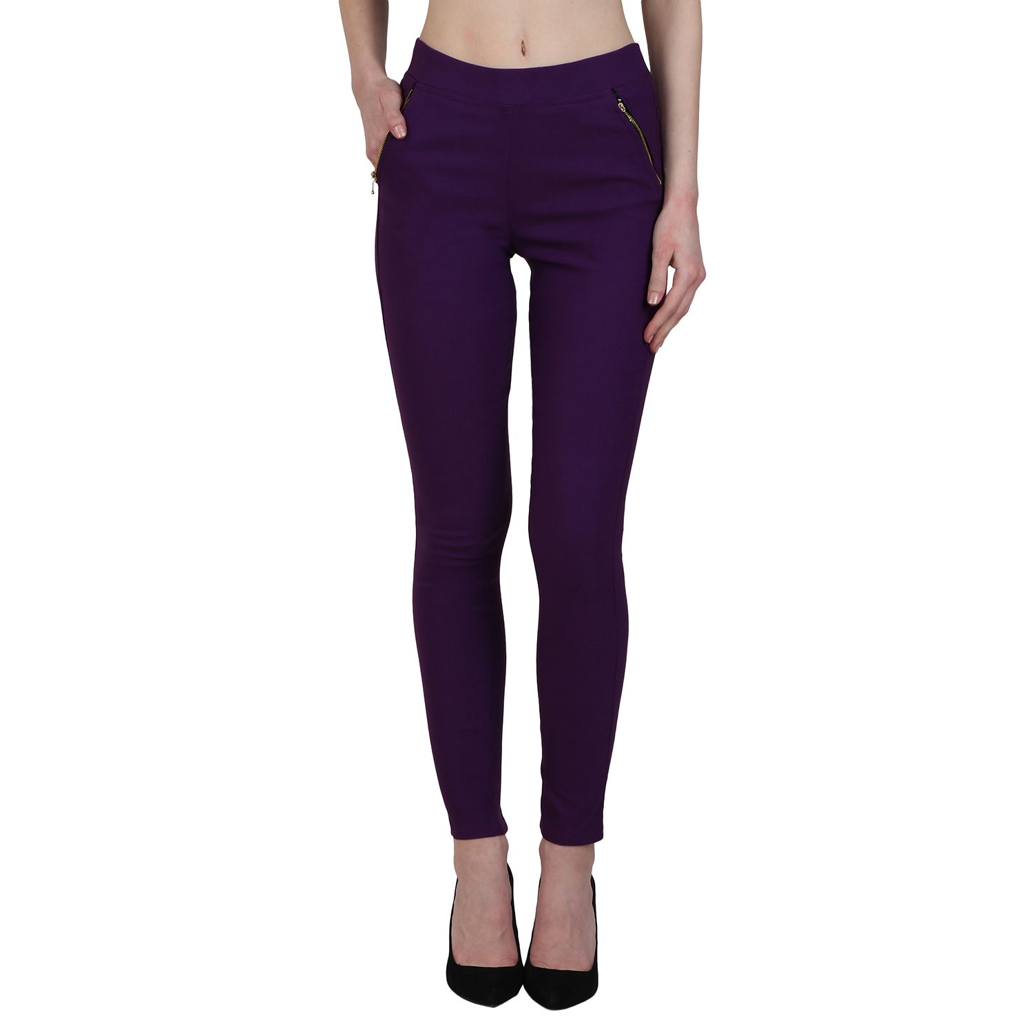 purple jeggings