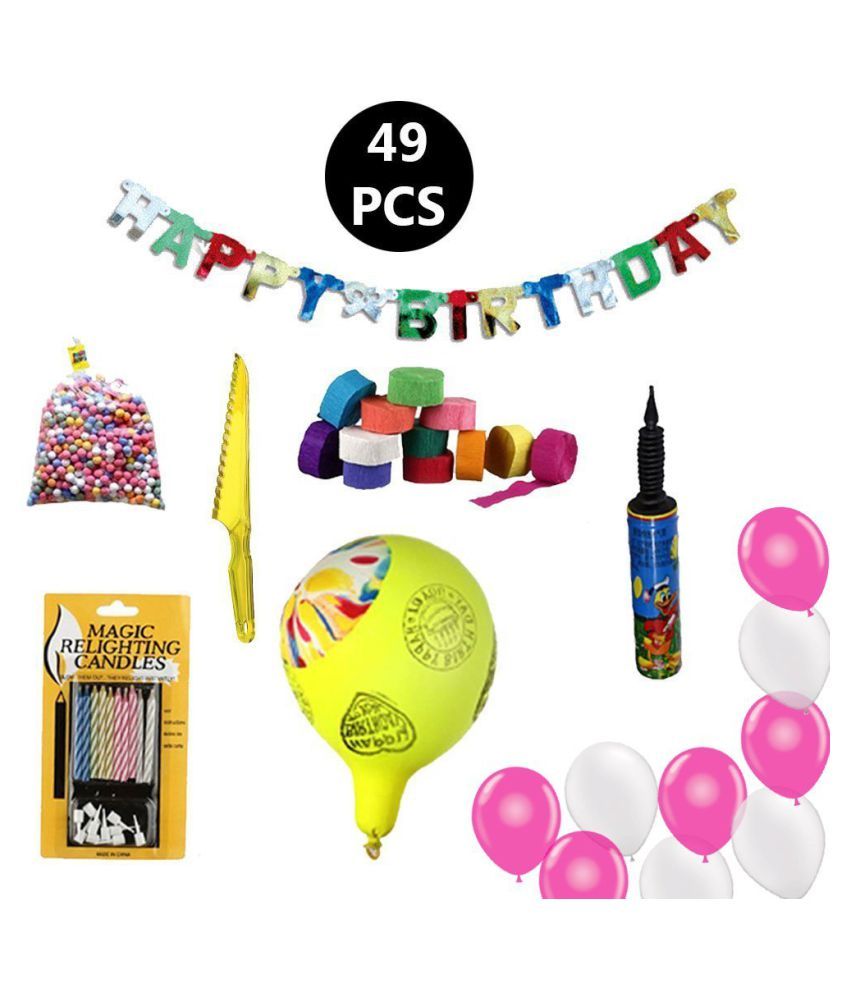 Happy Birthday Decoration Kit Included 1 Set Happy Birthday Banner