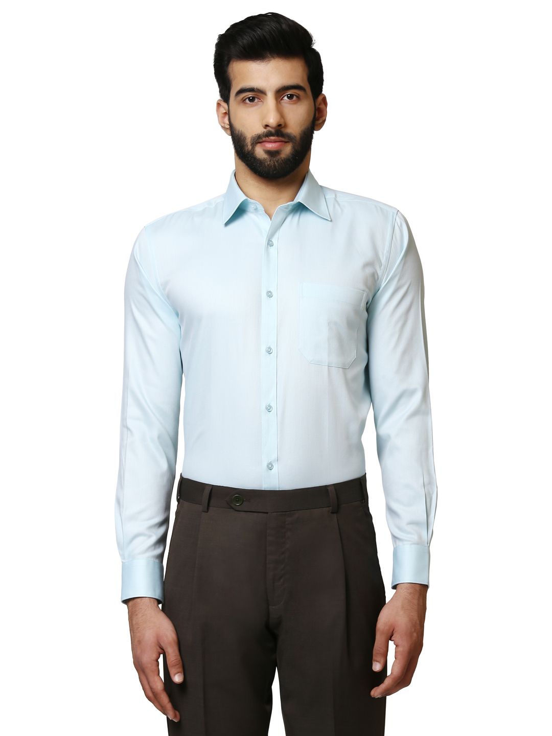 Raymond Blue Regular Fit Shirt - Buy Raymond Blue Regular Fit Shirt Online at Best Prices in 