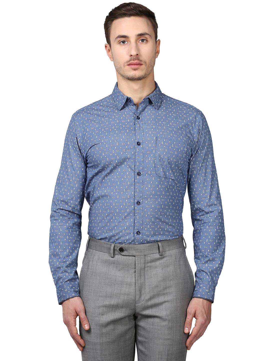 Park Avenue Blue Slim Fit Shirt - Buy Park Avenue Blue Slim Fit Shirt ...