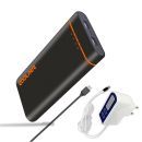 Coolnut CMPBSUN-52(Charging Adapter) 20000 -mAh Li-Ion Power Bank Black