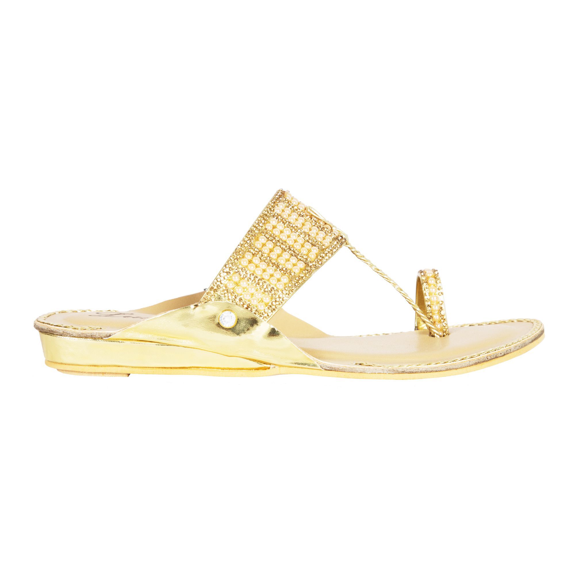 macys gold flats