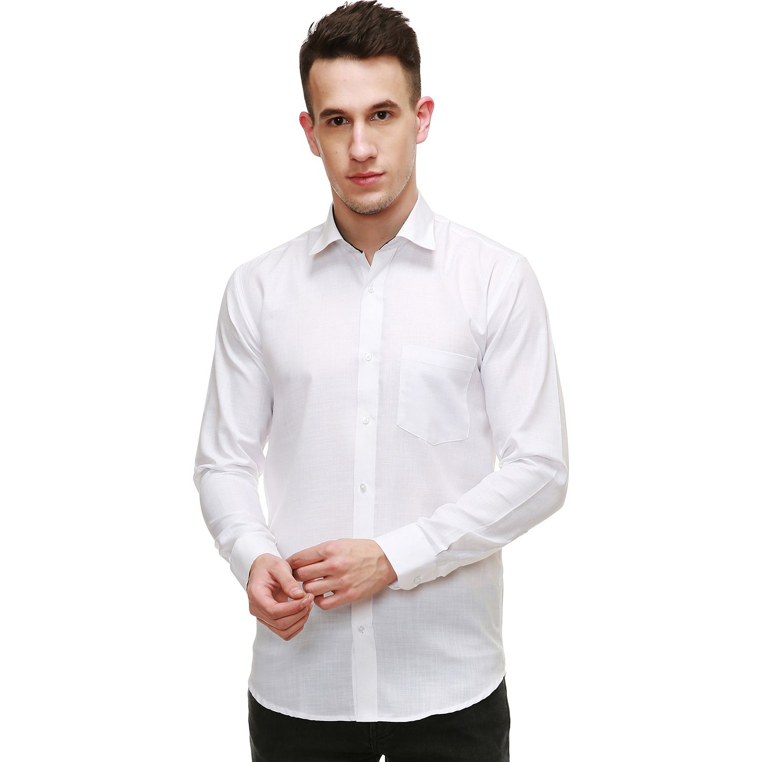 men's formal white shirt slim fit