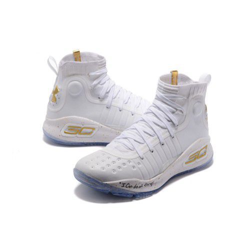Under Armour STEPHEN CURRY 4 GOLD White Basketball Shoes - Buy Under ...