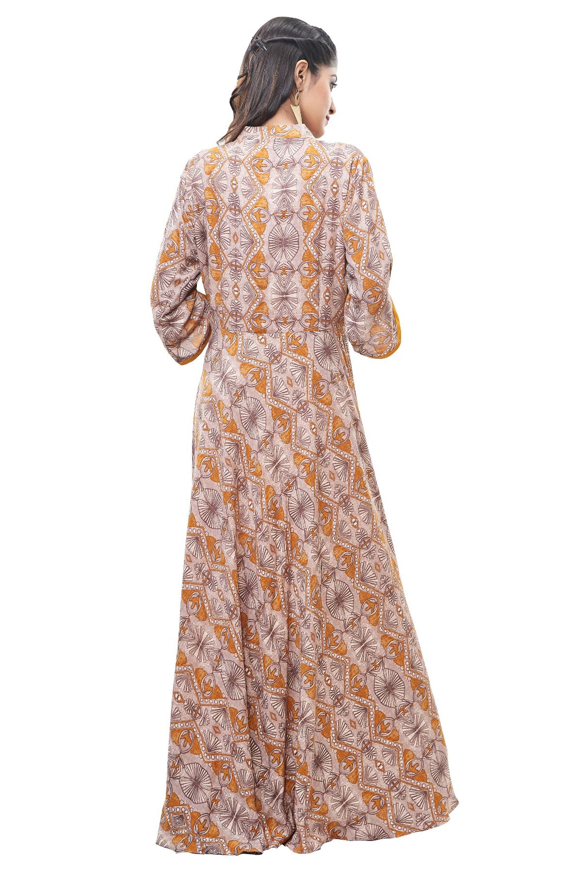long rayon gown