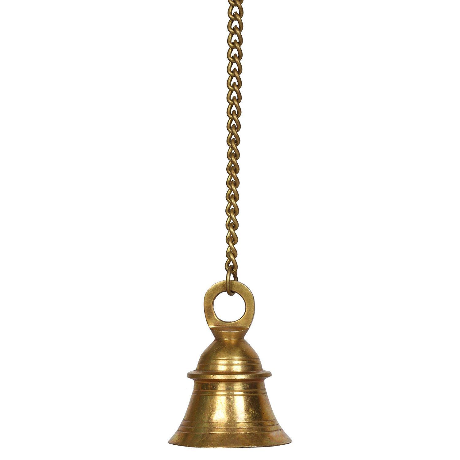 Kartique Brass Hanging Bell with Chain Home Temple