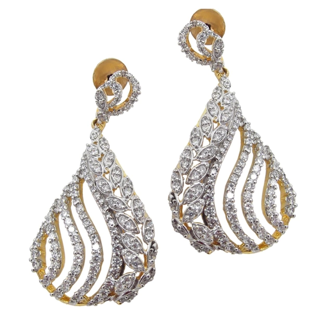 NAMI American Diamond Tear Drop Design Dangle Earring - Buy NAMI ...