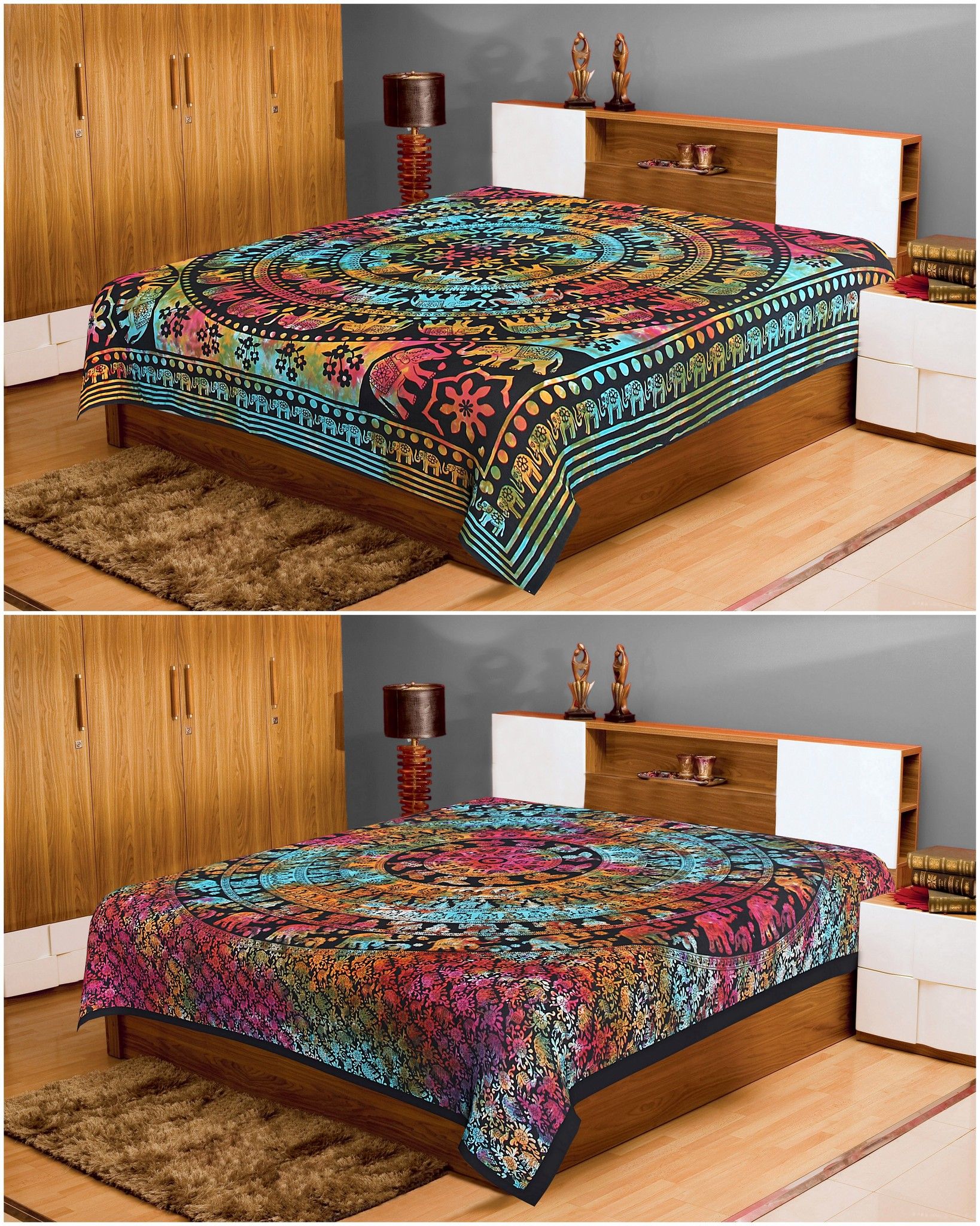 Jaipur Textile Hub Cotton 2 Double Bedsheets Buy Jaipur Textile Hub Cotton 2 Double Bedsheets
