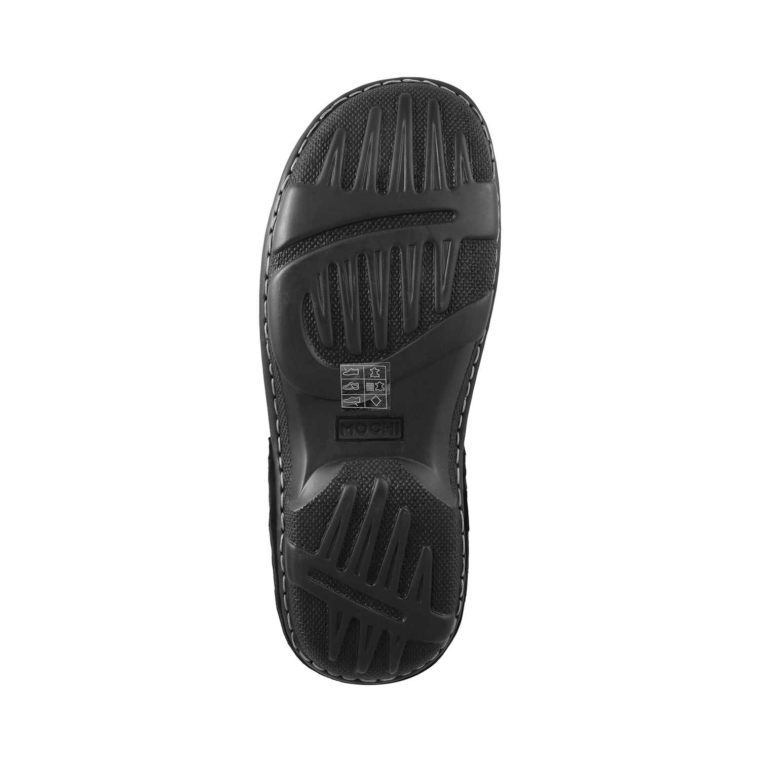 MOCHI MOCHI Men BLACK LEATHER BLACK Daily Slippers Price in India- Buy MOCHI MOCHI Men BLACK 