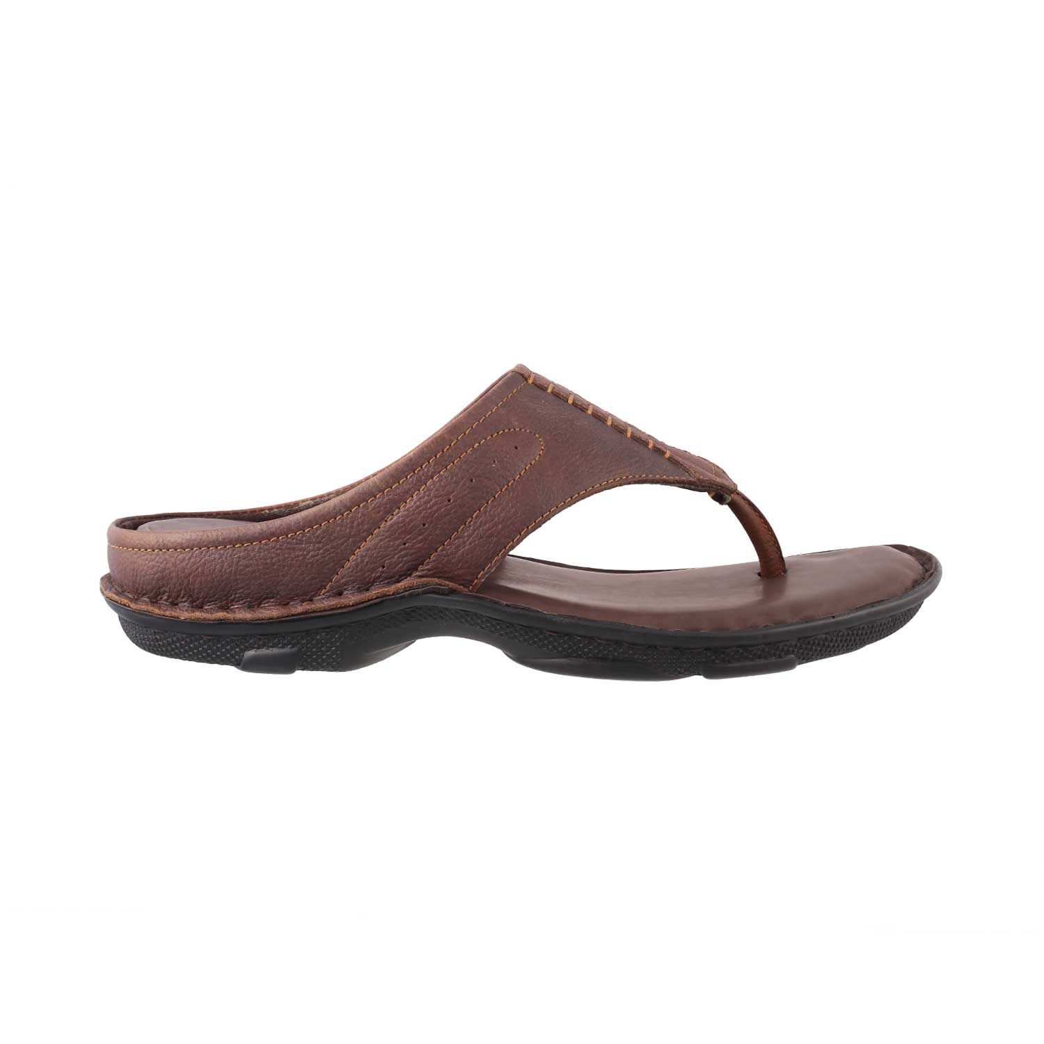 MOCHI MOCHI Men BROWN LEATHER BROWN Daily Slippers Price in India- Buy MOCHI MOCHI Men BROWN 
