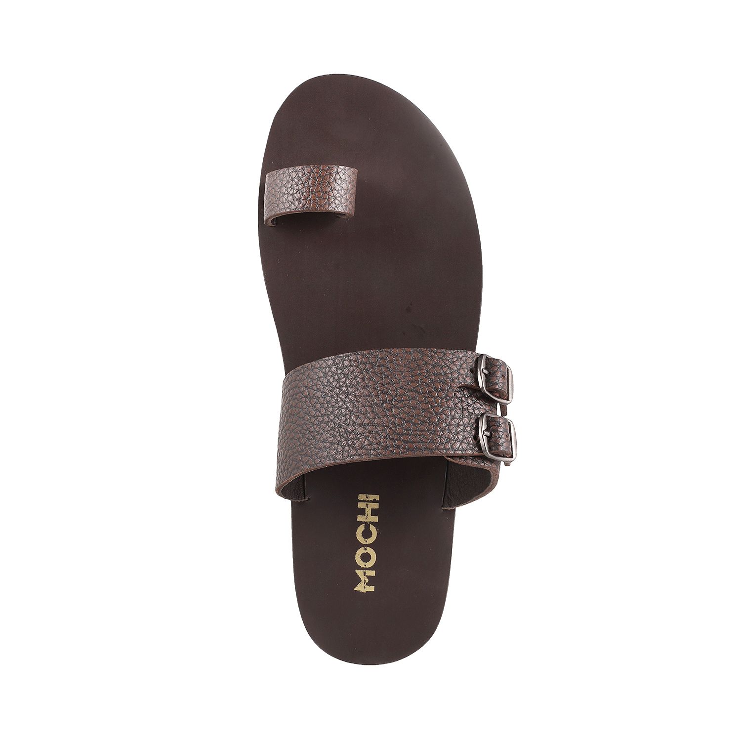 MOCHI MOCHI Men BROWN LEATHER BROWN Daily Slippers Price in India- Buy MOCHI MOCHI Men BROWN 