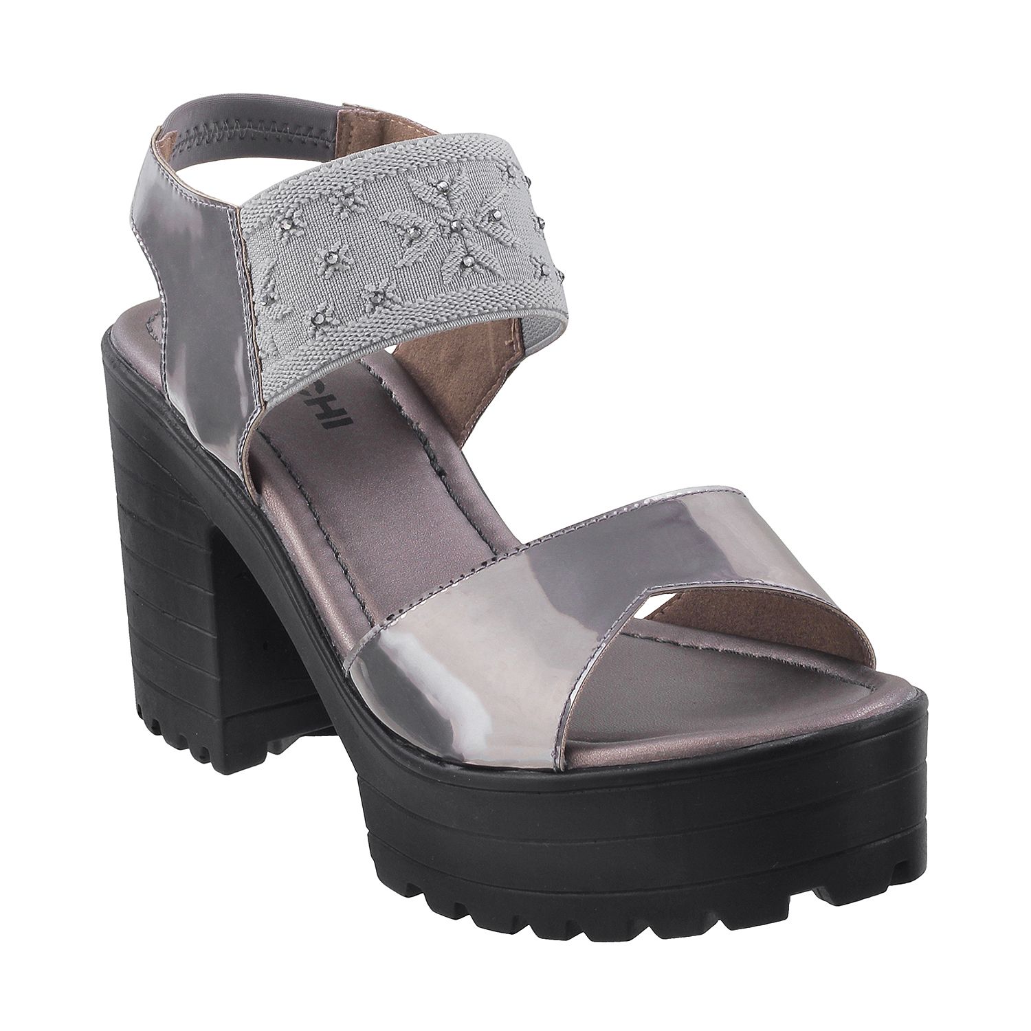MOCHI GRAY Block Heels Price in India- Buy MOCHI GRAY Block Heels Online at Snapdeal