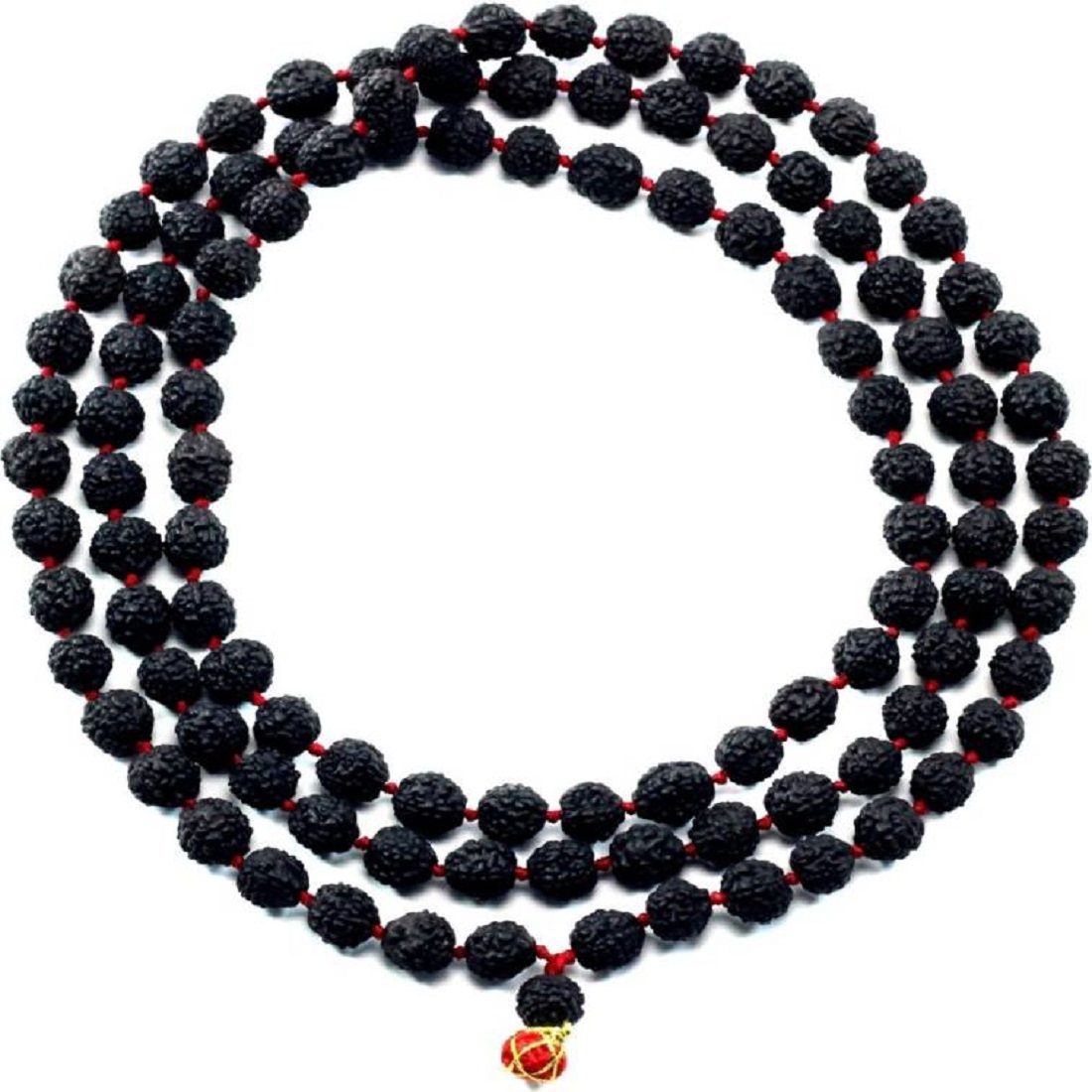     			Shivoham Rudraksha Mala Black (6mm) 108+1 5 Face Rudraksha