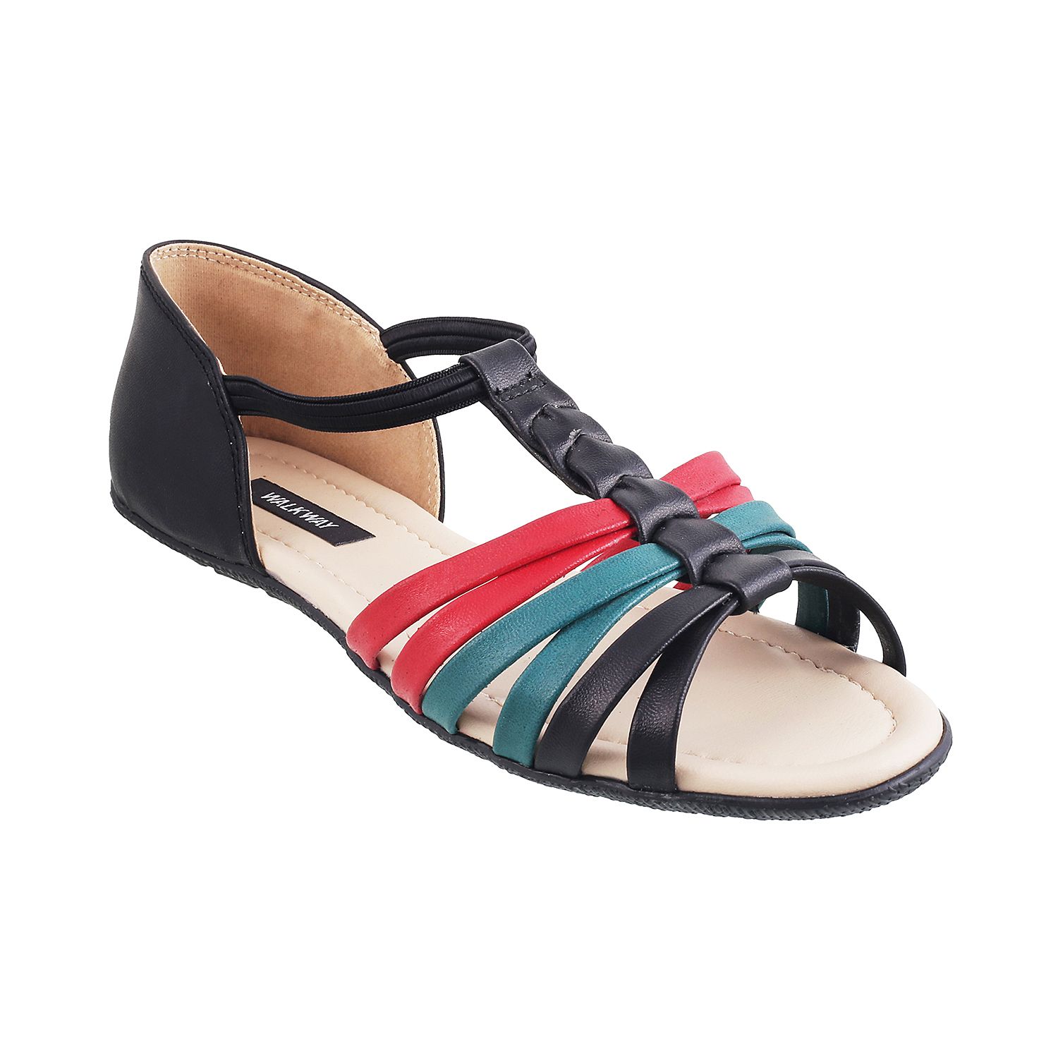 black walking flats