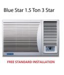 Blue Star 1.5 Ton 3 Star 3W18GA / 3W18LC Window Air Conditioner(2016-17 BEE Rating) Free Standard Installation
