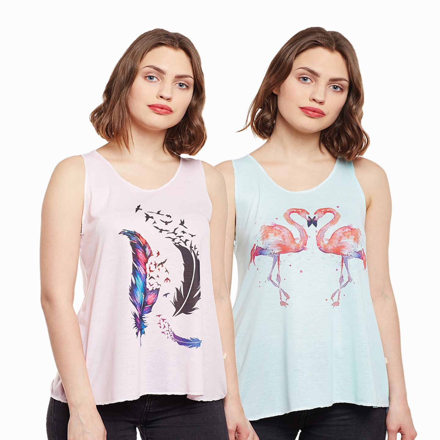     			Vimal Jonney Cotton Tank Tops - Multicolor