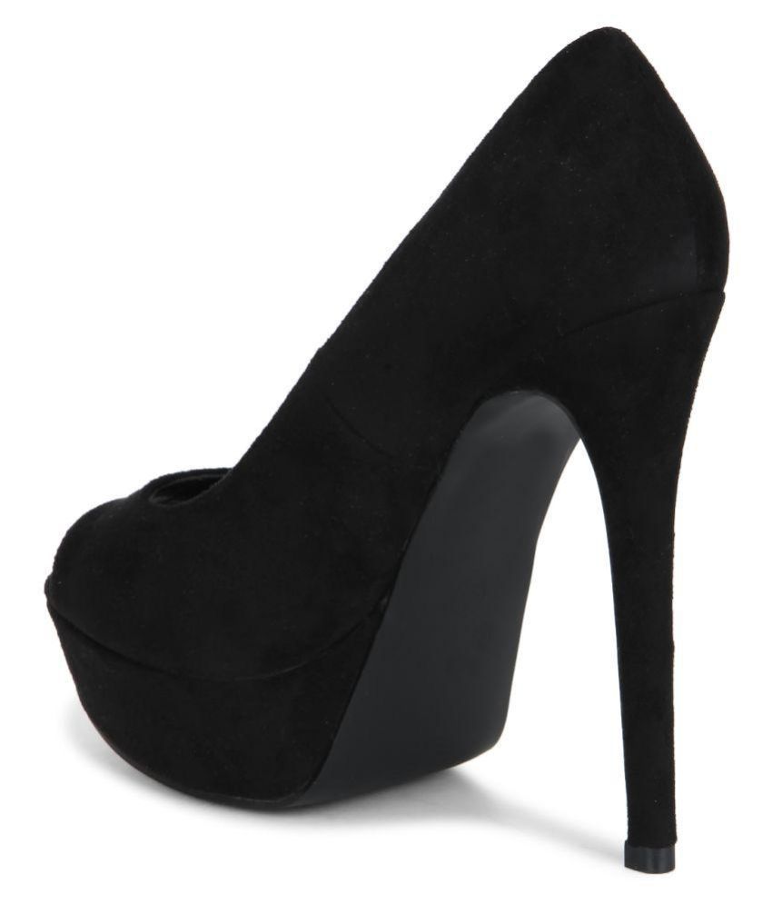 Truffle Collection Black Stiletto Heels 