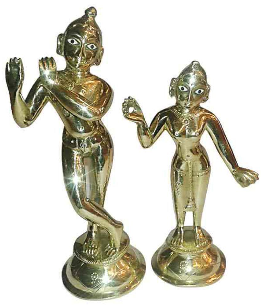     			Queen Collection Radha Krishna Brass Idol