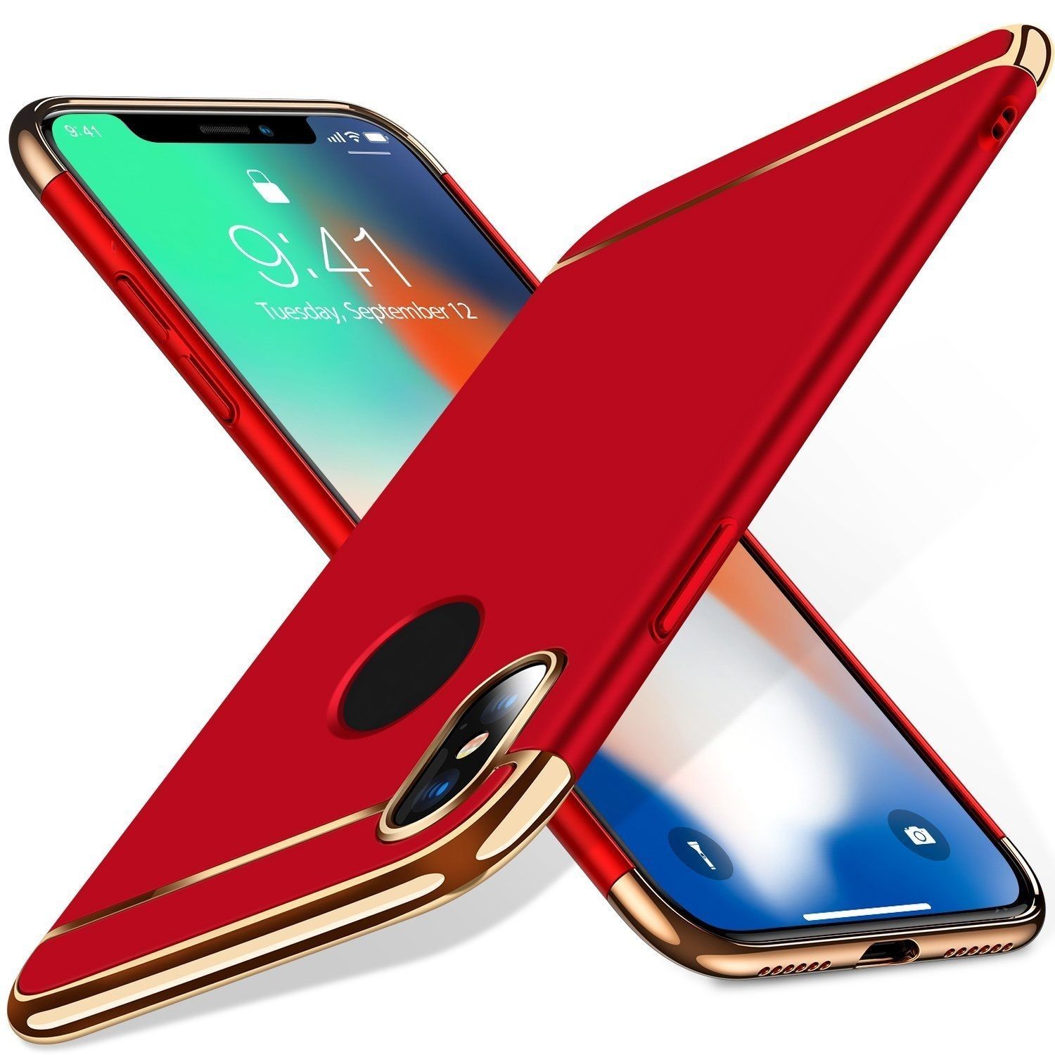 Xiaomi Redmi Note 5 Pro Charging Case 2Bro Red Plain Back Covers Xiaomi Redmi Note 5 Pro Charging Case 2Bro Red