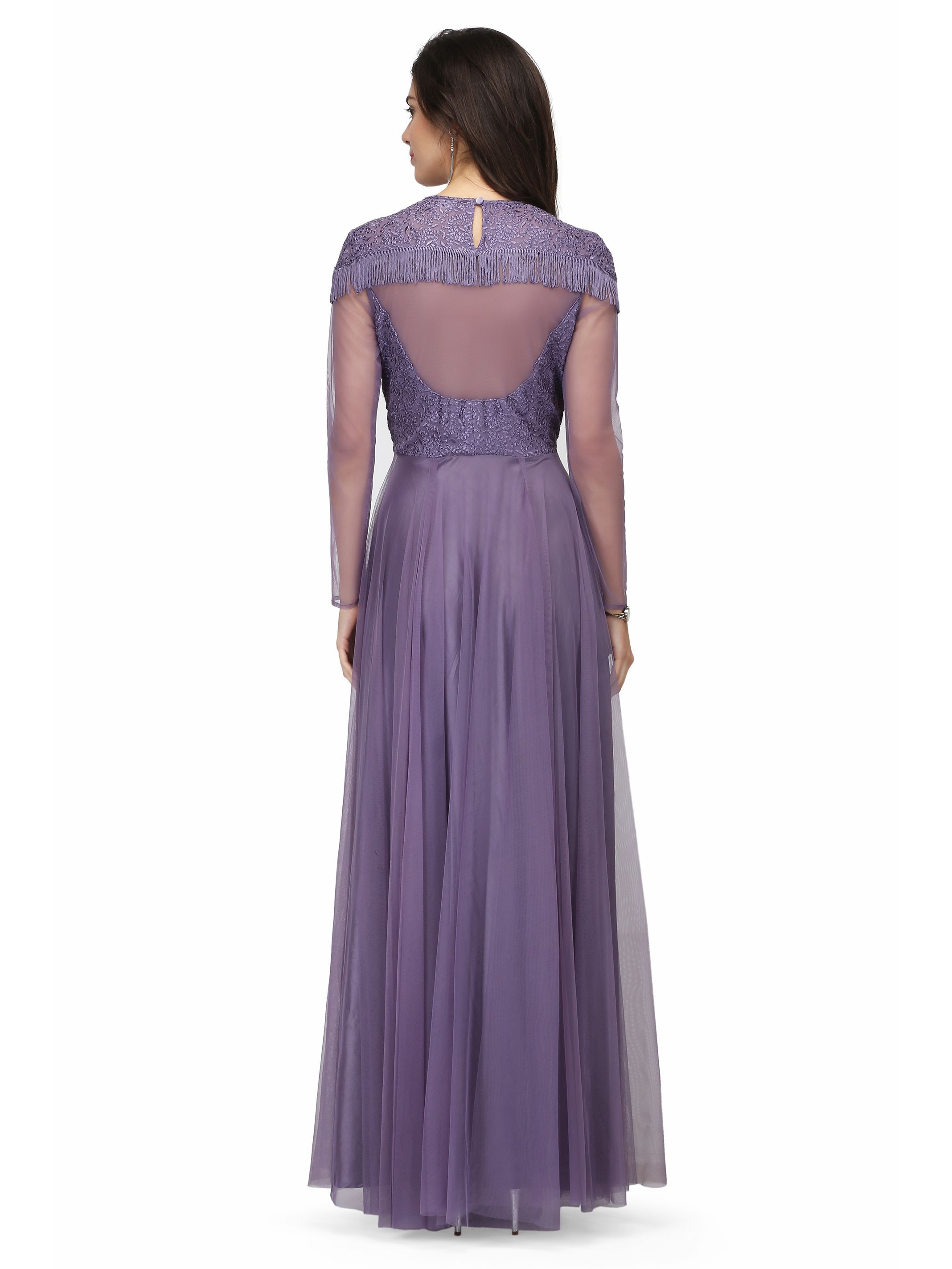 purple gown nykaa fashion
