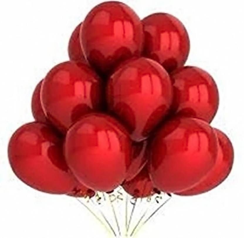Solid Metallic Balloons (Red Pack of 100) FREE Banner