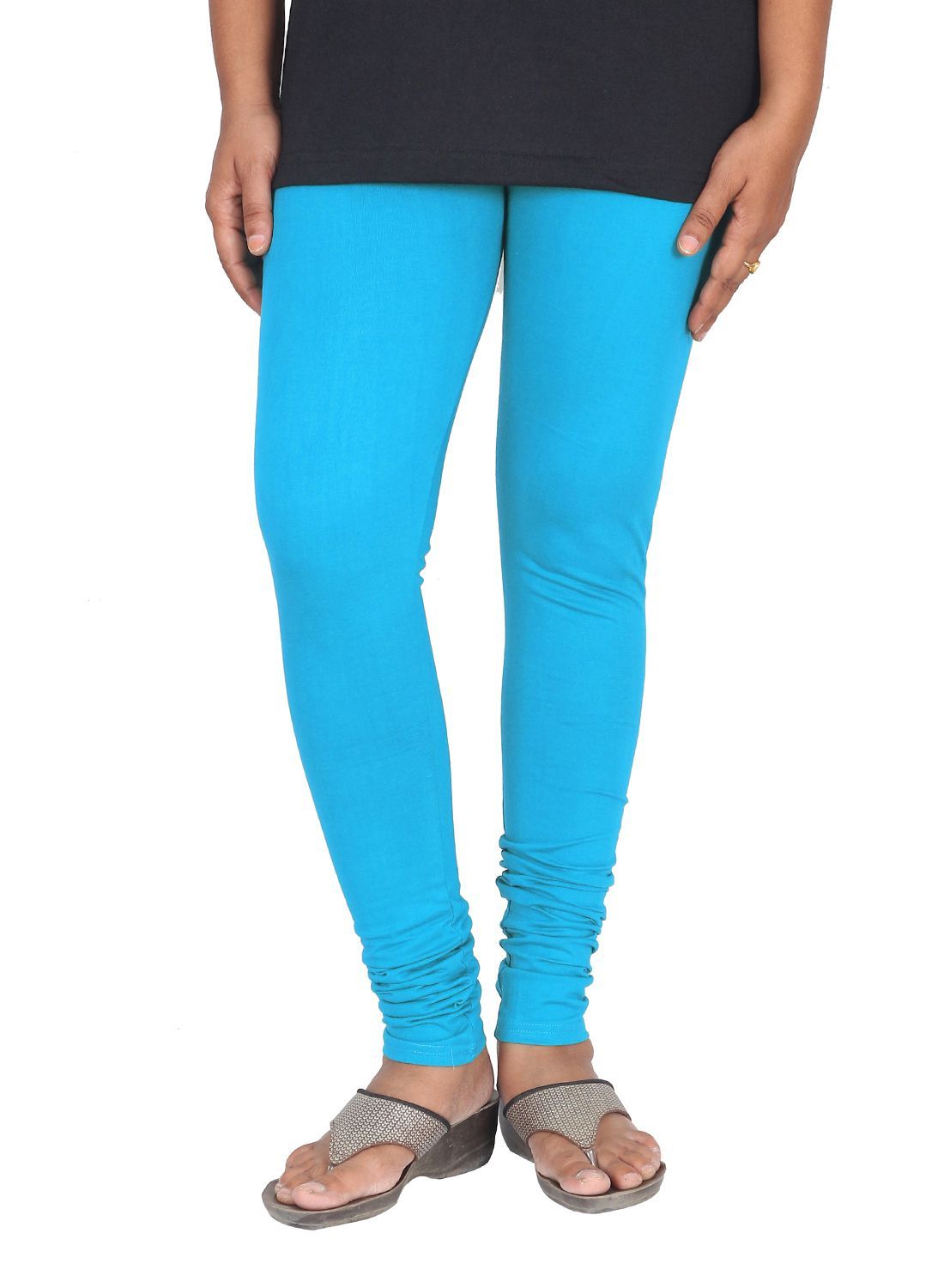     			Varsha Pack of 1 Girls 100% Cotton Leggings ( Turquoise )