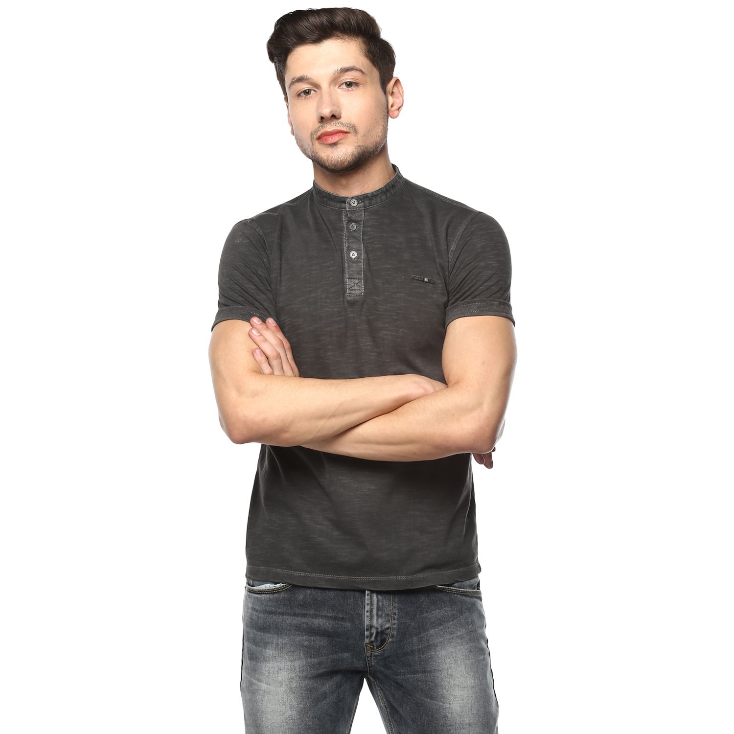 spykar henley t shirt