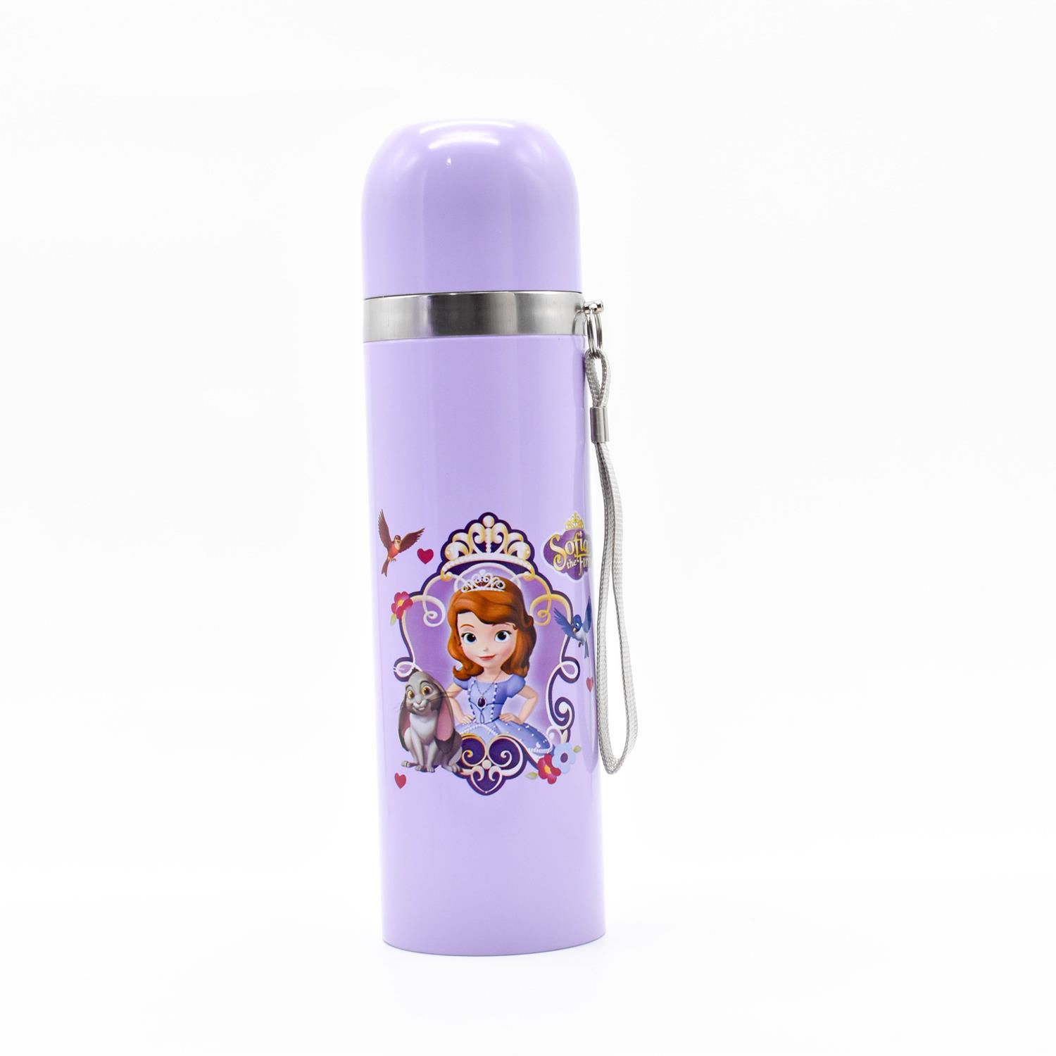 Stainless Steel Vacuum Flask for Kids, Purple, 500ml (Assorted Print