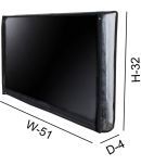 Lithara Single Transparent PVC Sony (55 inches) Bravia KDL-55W800D Full HD 3D LED TV Cover