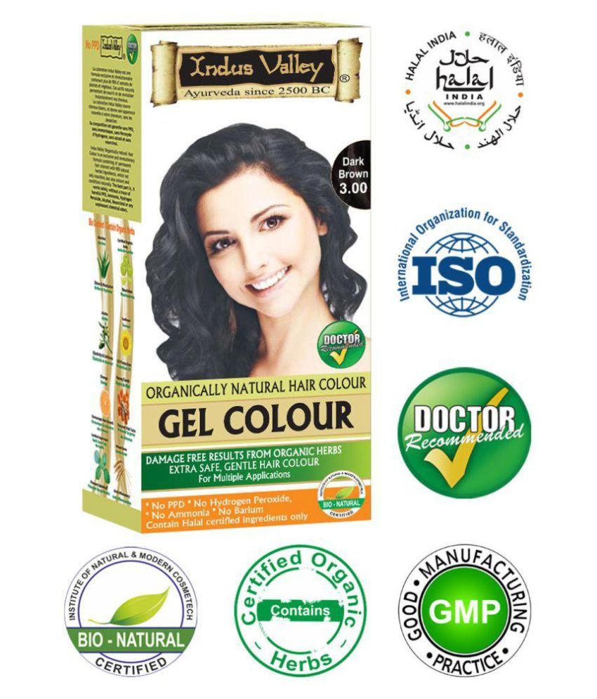 Indus Valley Herbal Permanent Hair Color Dark Brown 3.0 220 ml Buy
