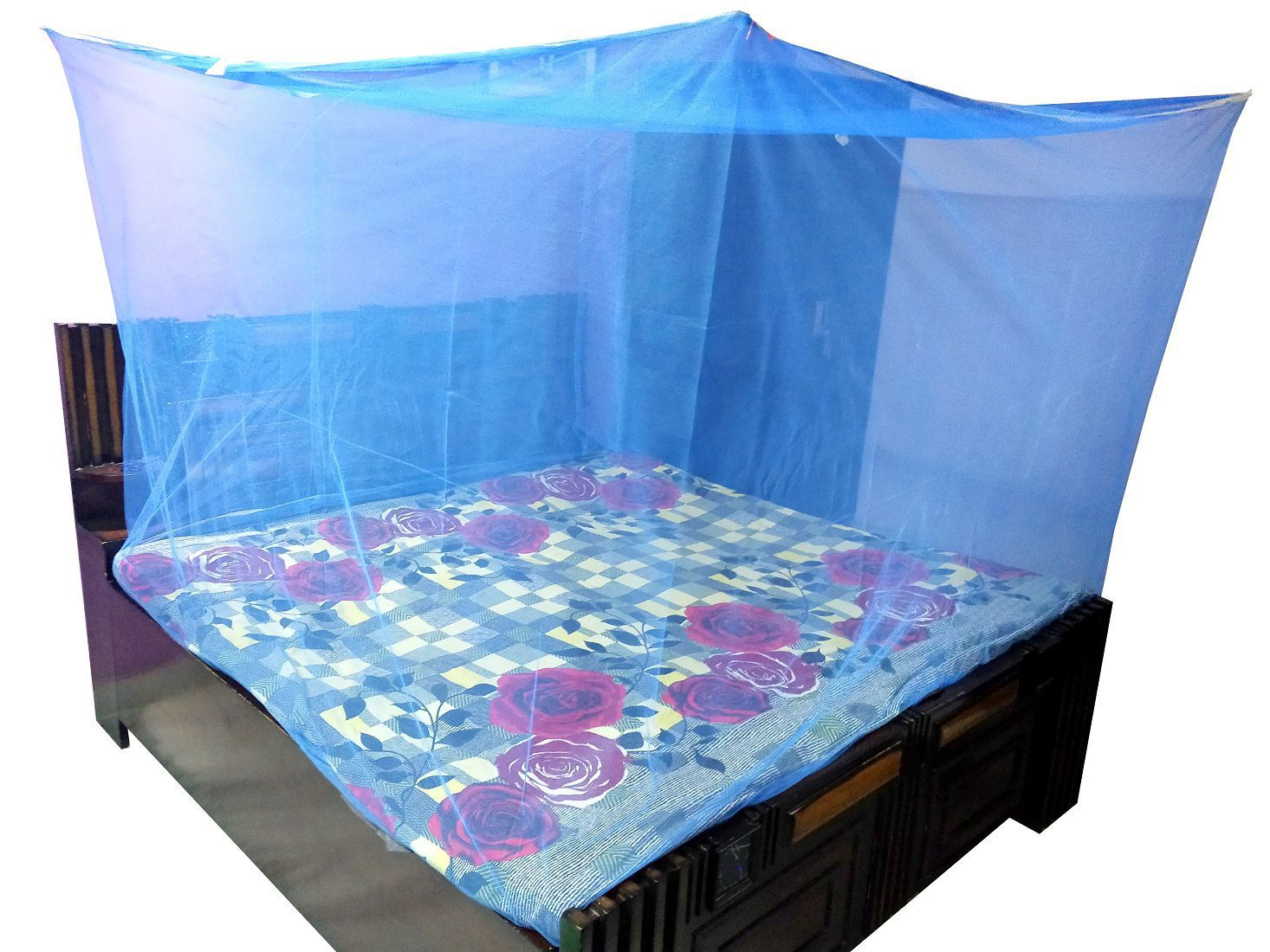 Trendmakerz 6x6 Feet Blue Mosquito Net For Double Bed ...