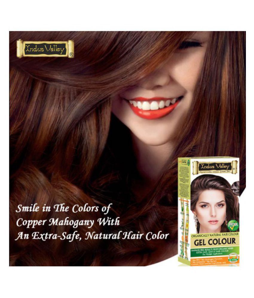 Indus Valley Organically Natural Hair Colour Each Permanent Hair Color  Mahogany Copper  220 g Pack of 4: Buy Indus Valley Organically Natural  Hair Colour Each Permanent Hair Color Mahogany Copper 