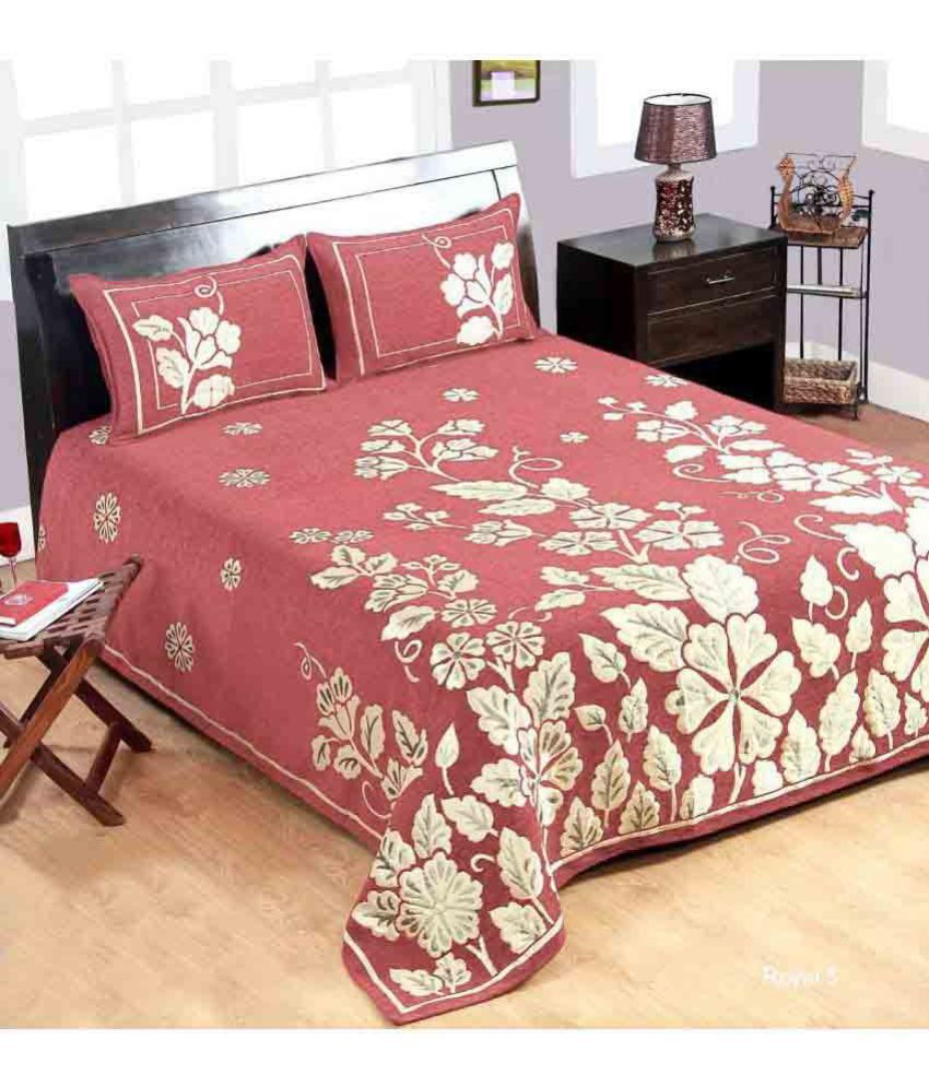 Panipat Textile Hub Chenille Double Bedsheet with 2 Pillow Covers - Buy Panipat Textile Hub 