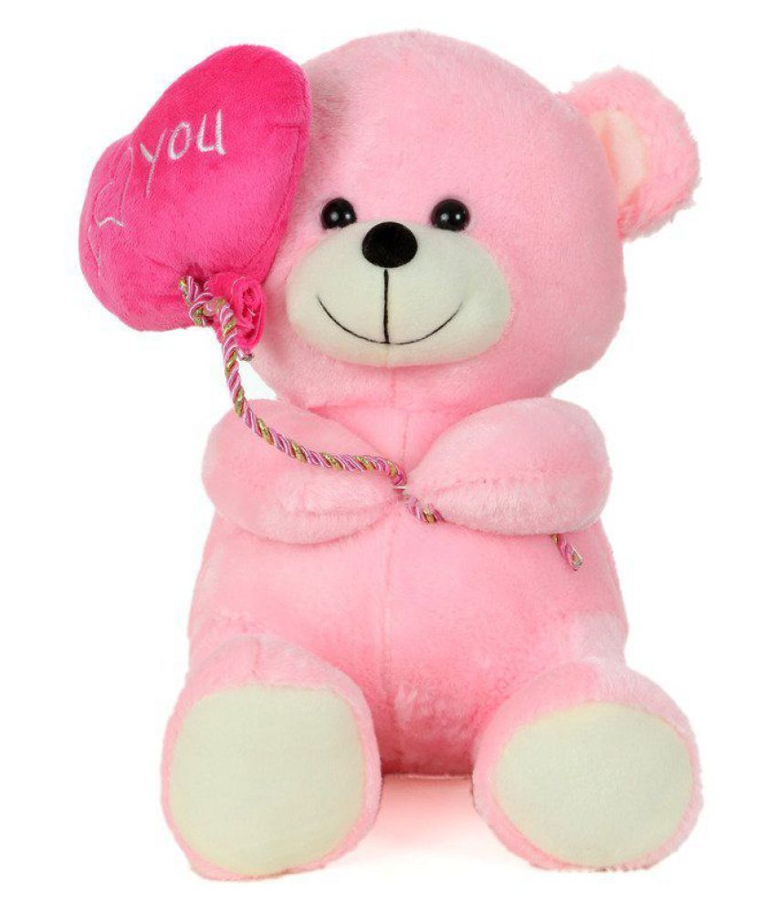 Toyhub Soft Stuff Cute Teddy Bear With I Love You Heart Balloon Blue Soft Toy 27cm Pink Color Buy Toyhub Soft Stuff Cute Teddy Bear With I Love You Heart Balloon