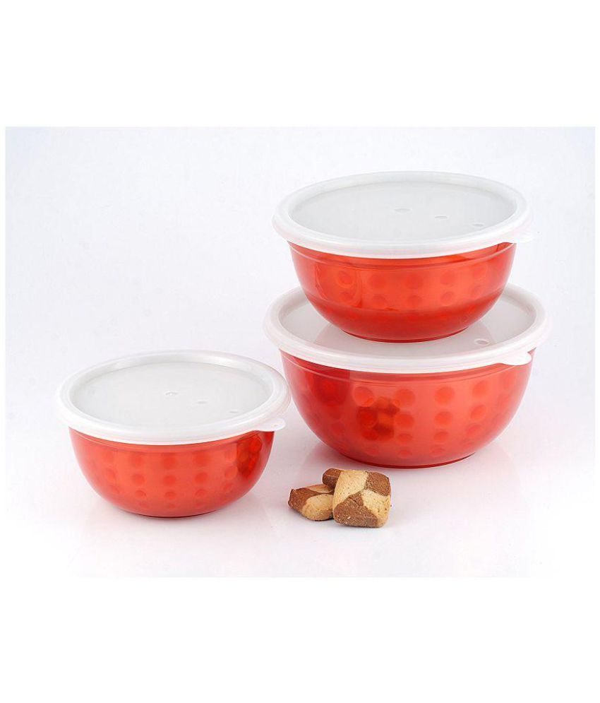 DECORATIVE DOTTED MICROWAVE SAFE BOWL 16/18/20 CM: Buy Online at Best
