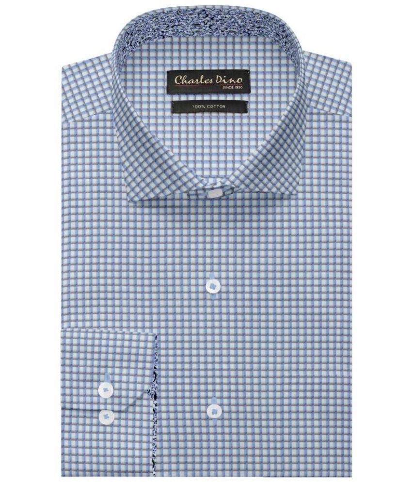 Charles Dino Blue Regular Fit Formal 