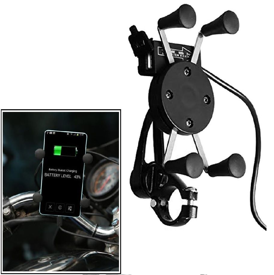 Bike Mobile Phone Holder With Usb Charger For Royal Enfield Bullet Bike Mobile Phone Holder With Usb Charger For Royal Enfield Bullet Bajaj Pulsar
