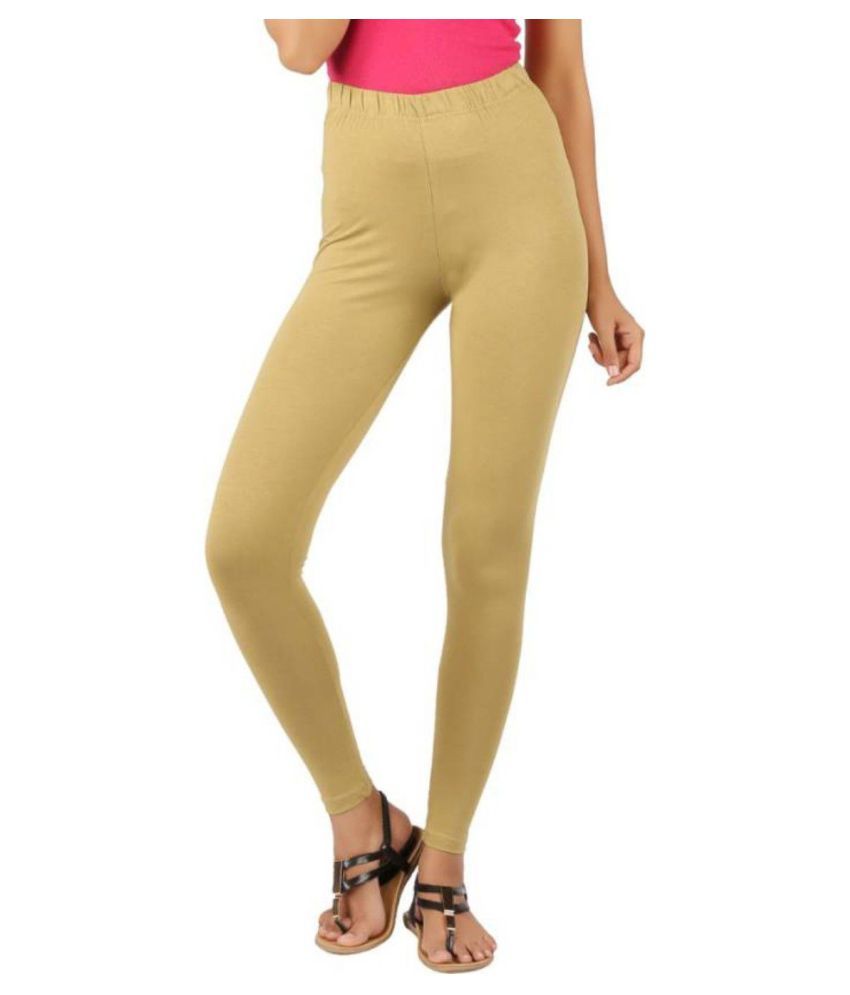 LAVENNDER BEIGE SOLID WOMENS COTTON LEGGING Buy LAVENNDER BEIGE SOLID