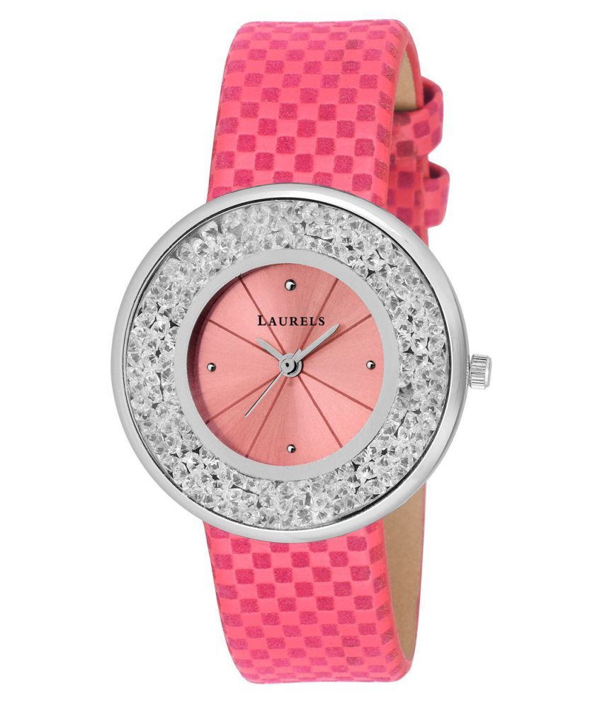     			Laurels Scarlet Pink Color Women's Watch- LWW-SCRT-121207