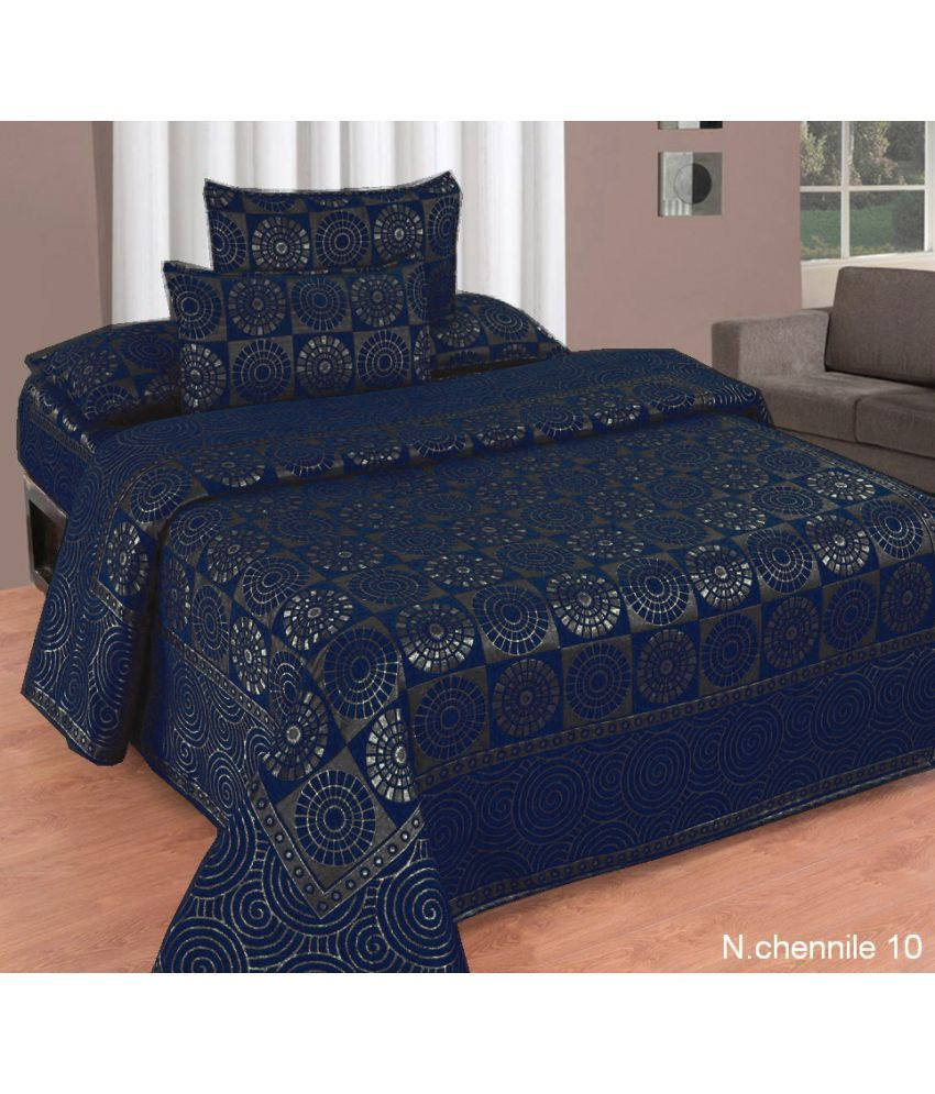 Panipat Textile Hub Chenille Double Bedsheet with 2 Pillow Covers - Buy Panipat Textile Hub 