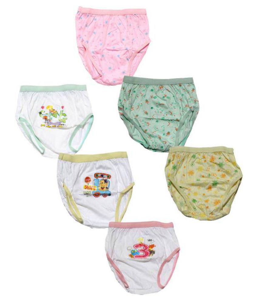     			Babeezworld Baby Boy's & Girl's Basic Cotton Regular Fit Multicolour Printed Nappies Panty V Shaped Bloomer Brief  (Kids Pack Of 6)
