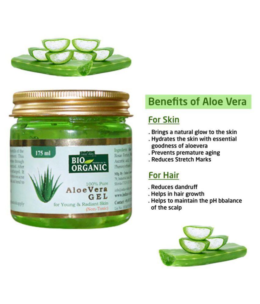 Indus Valley Bio Organic Aloe Vera Gel With Herbal Henna Powder Hair 9383