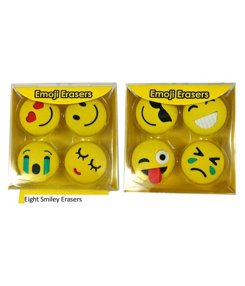 AARAV EMOJI SMILEYS ERASERS PACK OF 4 PCS: Buy Online at Best Price in ...