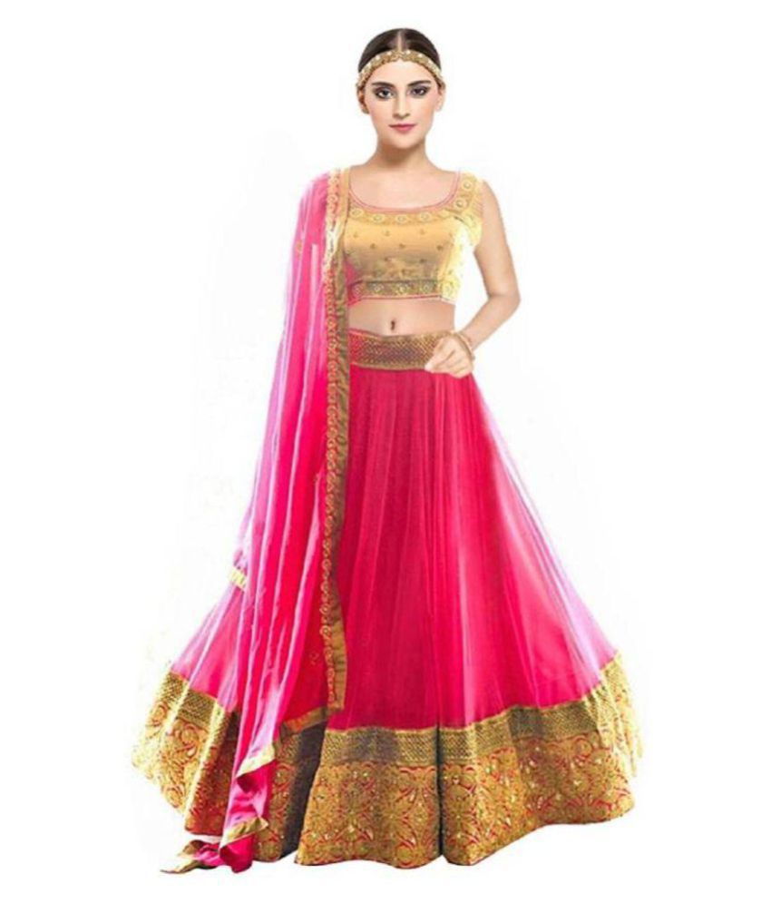 Fabcartz Blue Art Silk Semi Stitched Lehenga - Buy Fabcartz Blue Art Silk  Semi Stitched Lehenga Online at Best Prices in India on Snapdeal