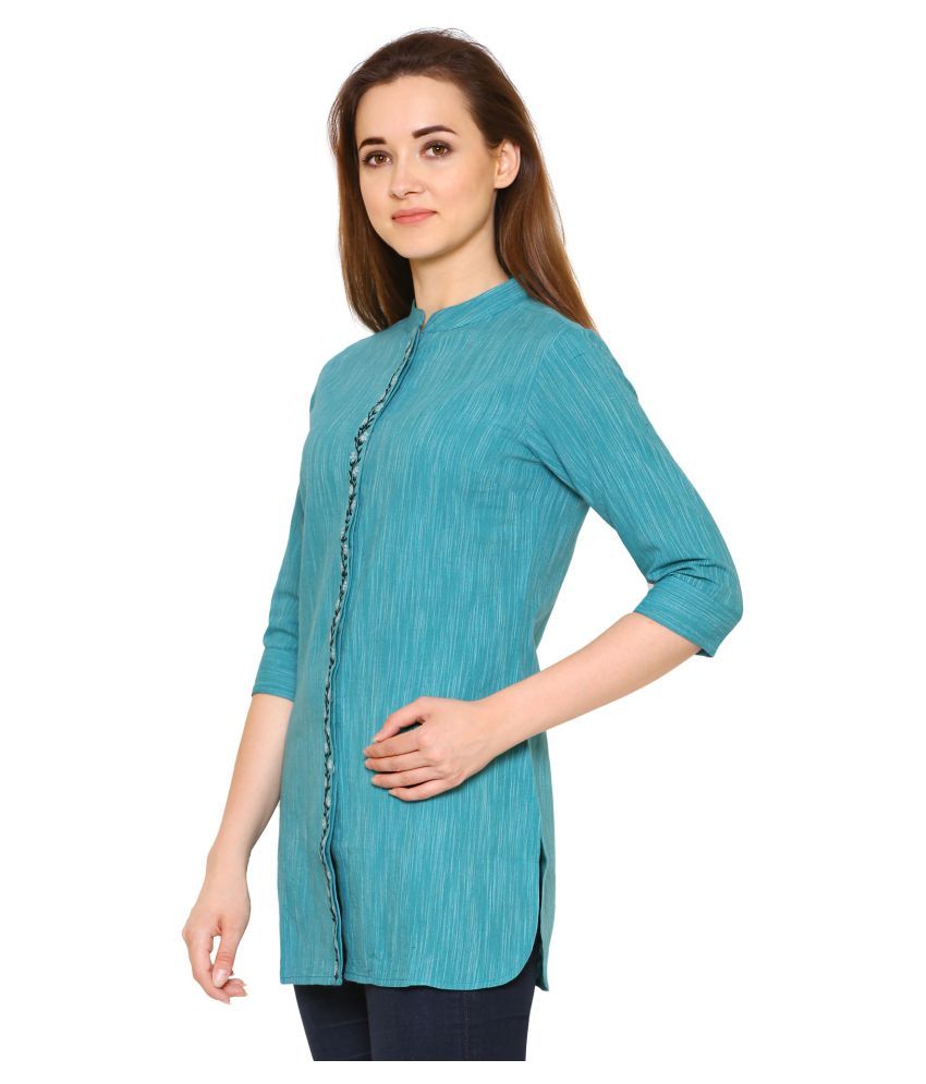 Bluestone Khadi Tunics - Turquoise - Buy Bluestone Khadi 