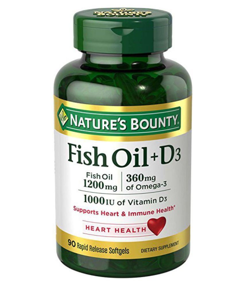 Nature's Bounty Fish Oil 1200 mg + Vitamin D3 1000 IU 1 gm Vitamins